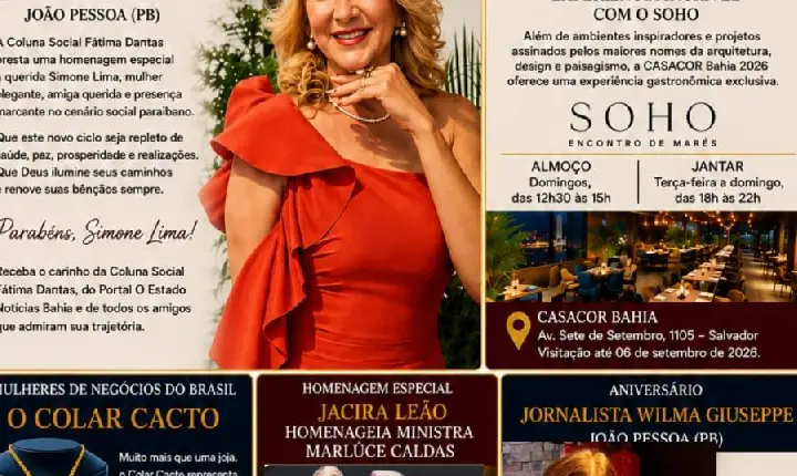 Elegância, empreendedorismo e grandes encontros marcam a coluna deste domingo