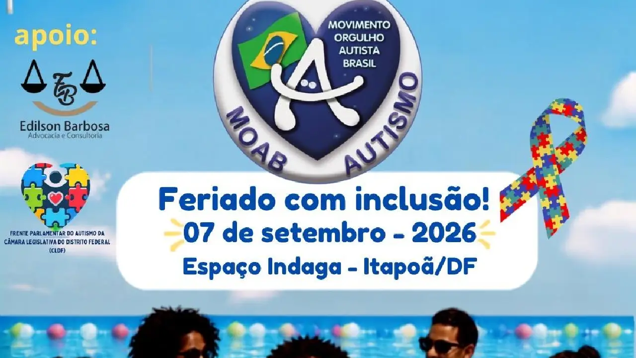 Feriado de 7 de setembro terá piscina e diversão para crianças autistas e famílias atendidas pelo MOAB do Paranoá-DF
