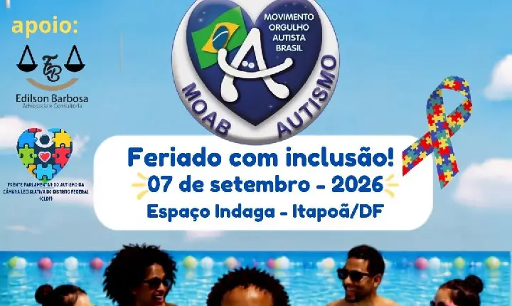 Feriado de 7 de setembro terá piscina e diversão para crianças autistas e famílias atendidas pelo MOAB do Paranoá-DF