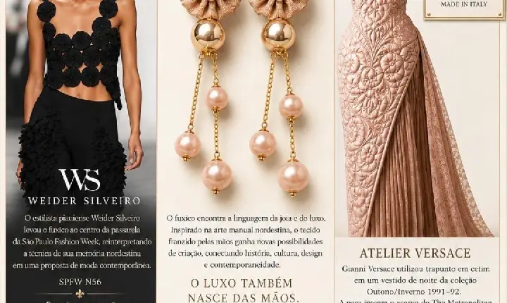 FUXICO E TRAPUNTO: O LUXO QUE NASCE DAS MÃOS Brasil | Itália