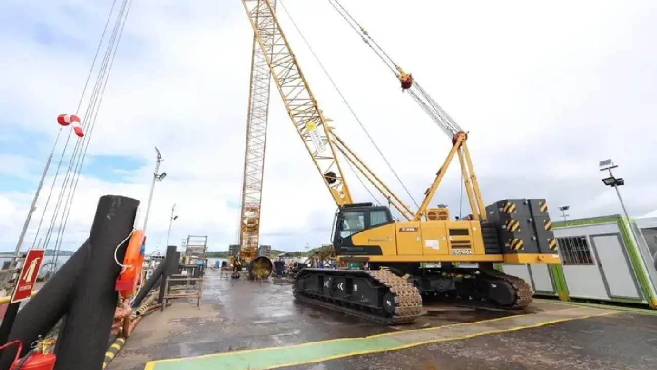 Obras da Ponte Salvador–Itaparica avançam com montagem de equipamentos no Estaleiro Belov