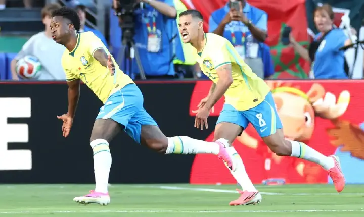 Vini Jr. marca golaço, mas Brasil só empata com Marrocos na estreia da Copa