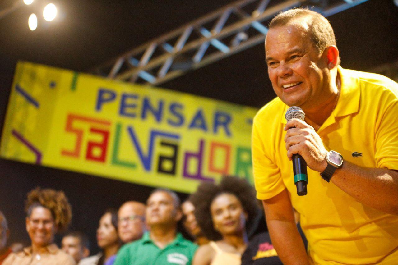 Pensar Salvador: Geraldo diz que atual prefeito elabora programa de governo “sentado a quatro paredes” e reforça confiança na vitória