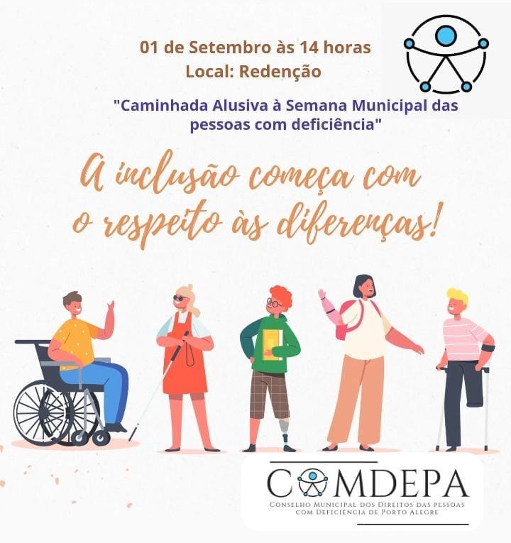 Caminhada Alusiva à Semana Municipal das Pessoas com Deficiência em Porto Alegre
