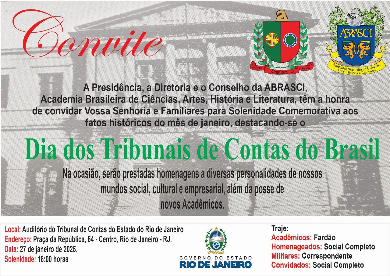 Dia 27 Abrasci homenageia os Tribunais de Contas do Brasil