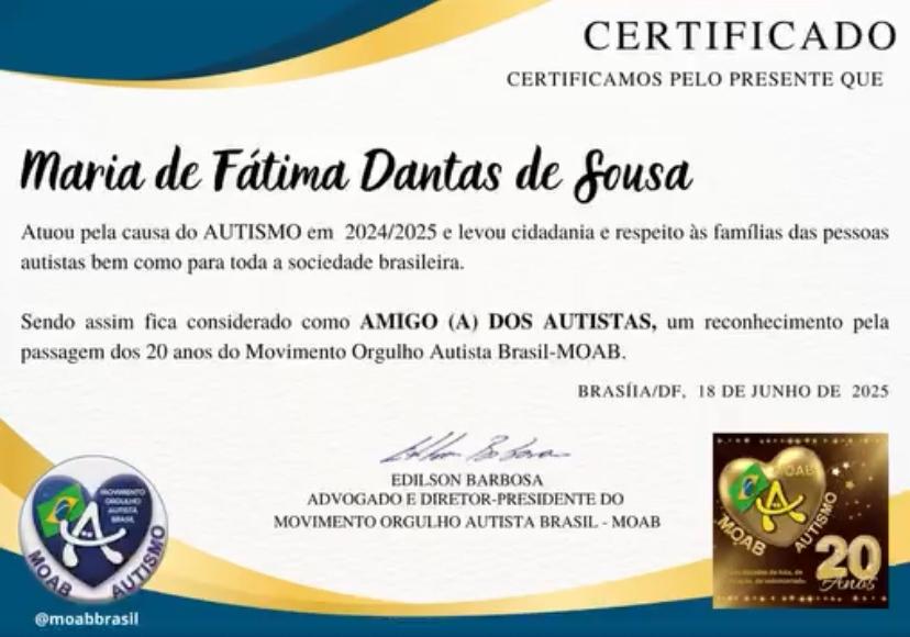 FATIMA DANTAS ASSUME COORDENAÇÃO DO MOAB NA BAHIA E REAFIRMA ATUAÇÃO VOLUNTÁRIA NA CAUSA DO AUTISMO