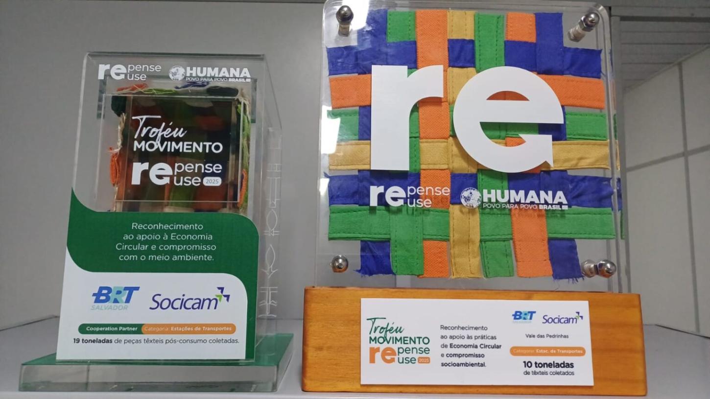 BRT Salvador é reconhecido por iniciativa de economia circular com arrecadação de quase 20 toneladas de roupas