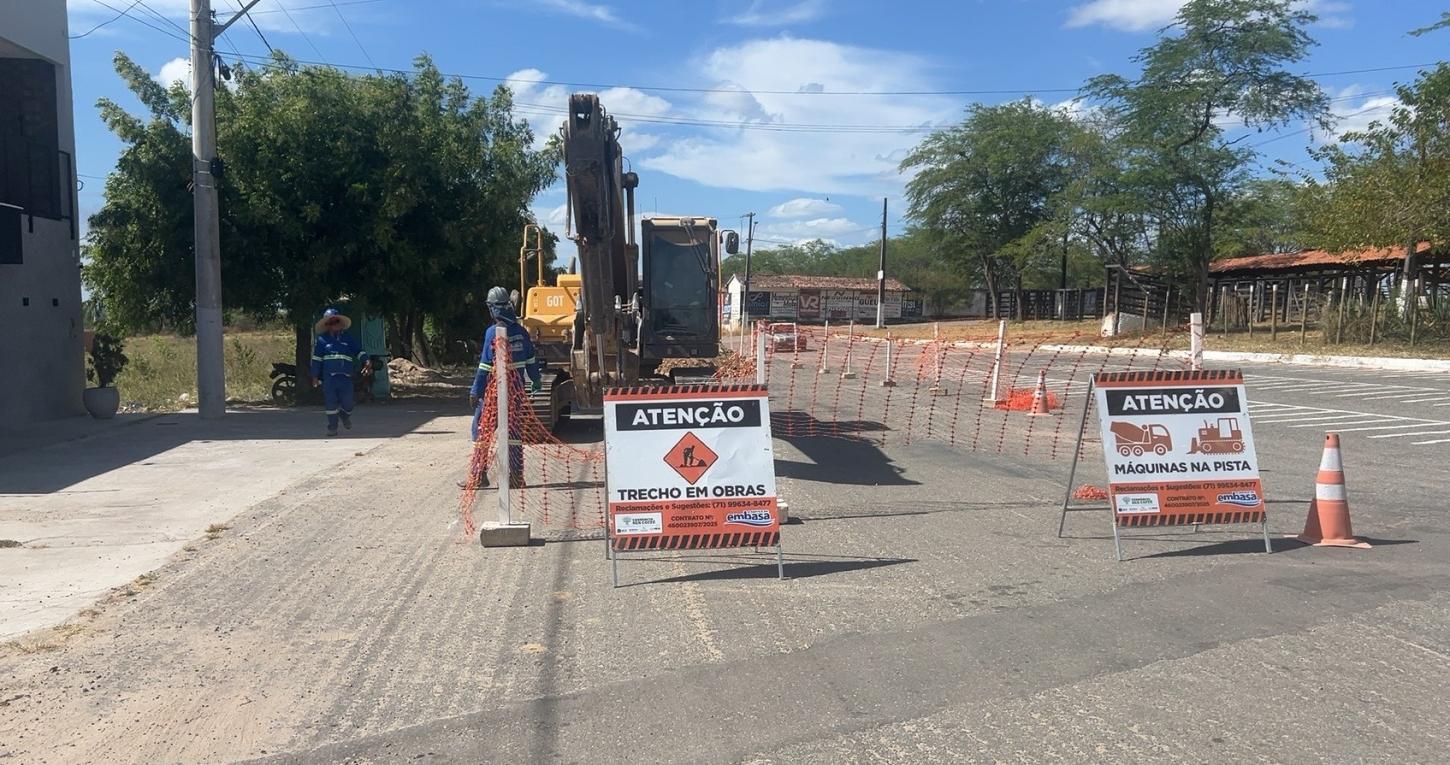 Embasa avança com obras de esgotamento sanitário em Conceição do Coité