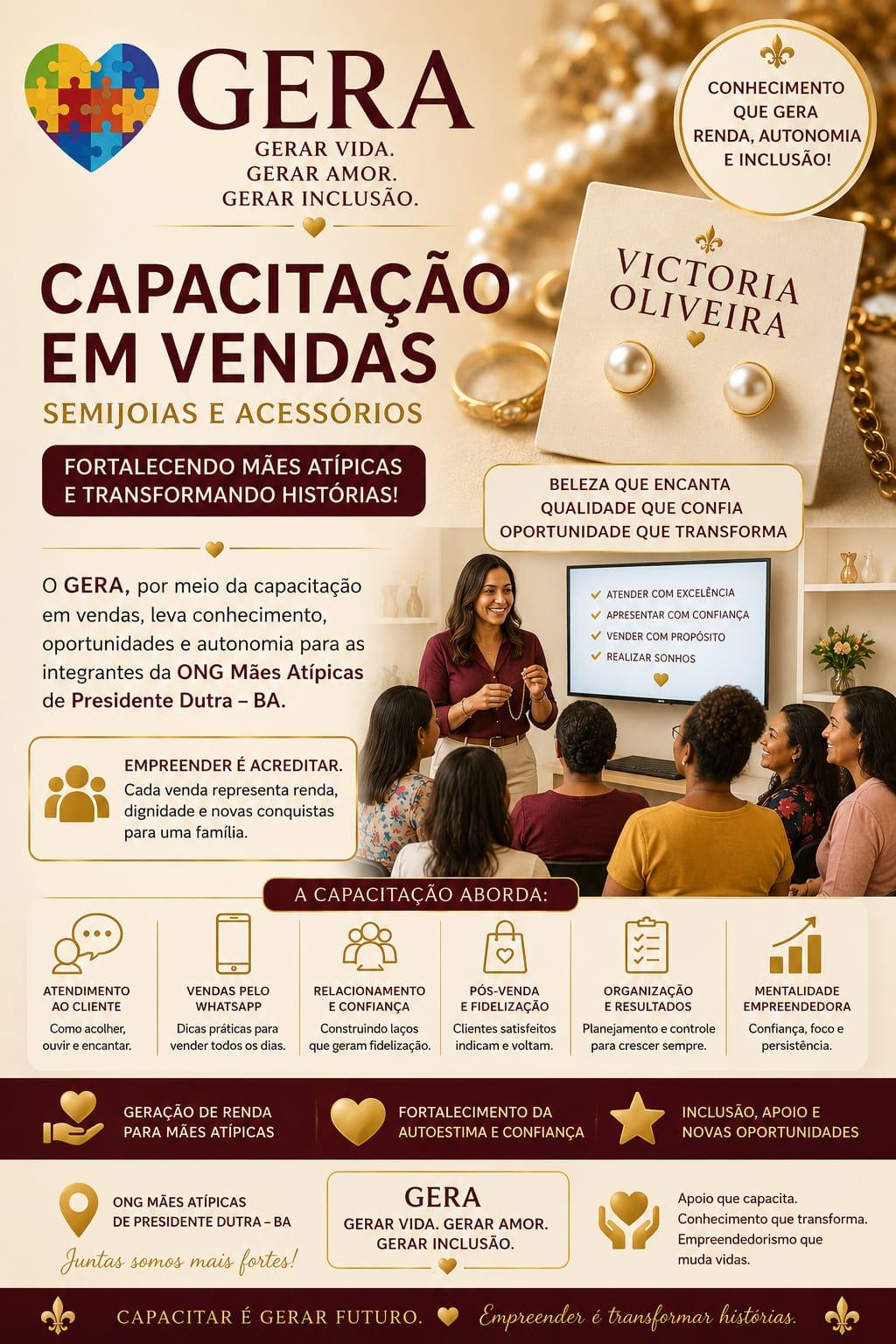 GERA fortalece mães atípicas com capacitação e apoio ao empreendedorismo na Bahia
