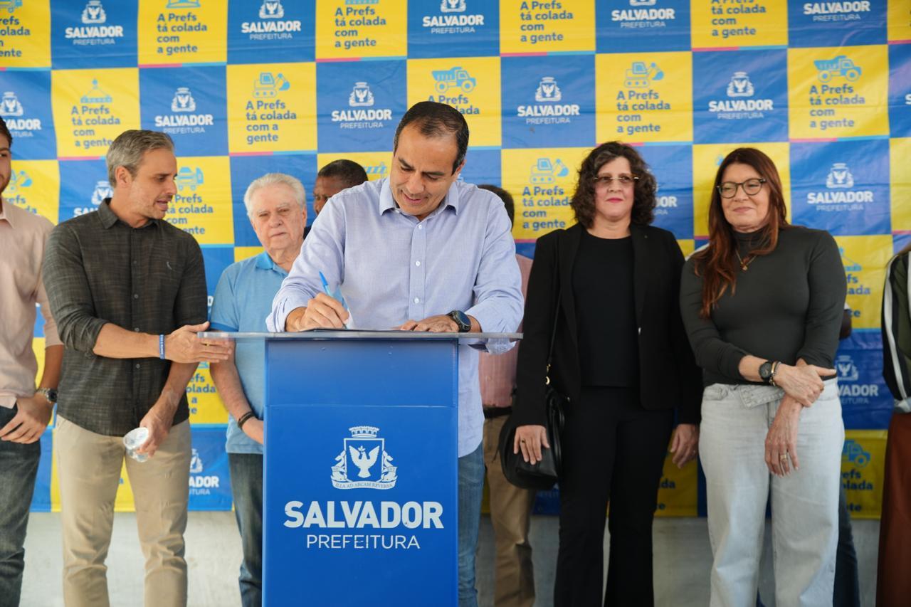 Prefeitura de Salvador inicia obras de requalificação do calçadão da Avenida Contorno