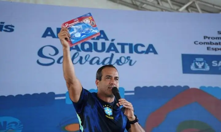 Bruno Reis anuncia ampliação para 3 mil vagas na Arena Aquática Salvador ainda em 2026